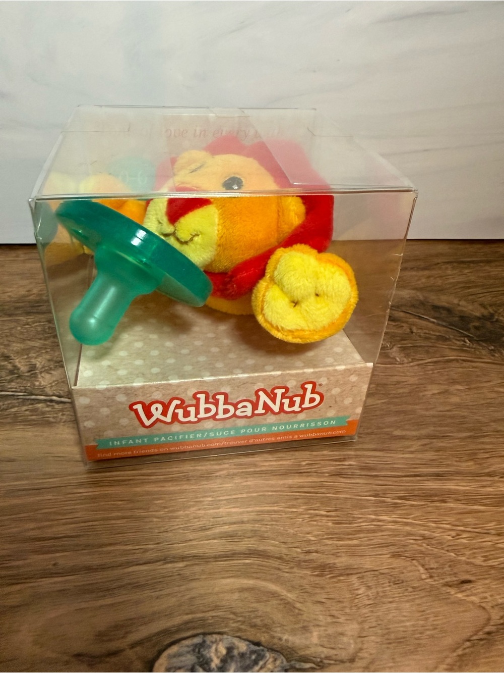WubbaNub Little Lion Pacifier Plush NIB Newborn Baby